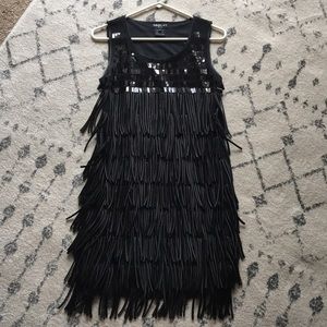 Black fringe dress